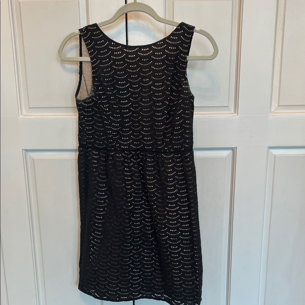 LOFT Black Lace Sleeveless Dress